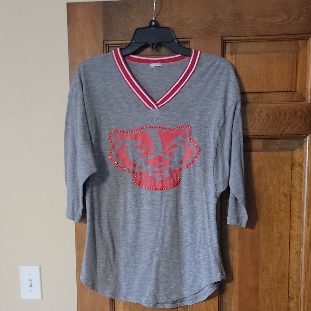 Pink Wisconsin Badgers Top
